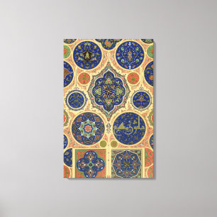 Arabisch decoraat, bord XXVII uit 'Polychroom O' Canvas Afdruk