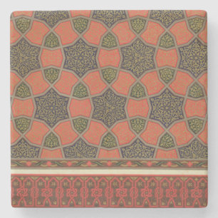 Arabisch decoratief design uit 'Arabische kunst zo Stenen Onderzetter
