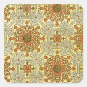 Arabisch design #4 op Emporio Moffa Vierkante Sticker