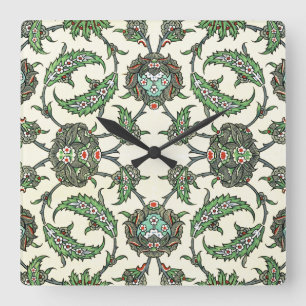 Arabisch design #5 op Emporio Moffa Vierkante Klok