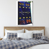 Arabisch deurdesign canvas afdruk (Insitu (Slaapkamer))