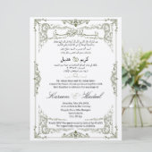 Arabisch Engels  Classic Elegant Muslim Kaart (Staand voorkant)