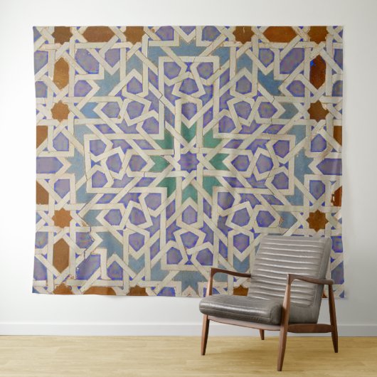 Arabisch geometriemmedium (50 x 60 inch) wandkleed (In Situ (horizontaal))
