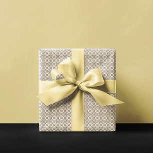 Arabisch geometrisch Navy Blue Tan Cadeaupapier