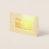 Arabisch gepersonaliseerd echte goud folie Dank je Folie Kaarten (Voorkant)