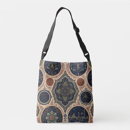 arabisch ingewikkeld retro patroon crossbody tas (Achterkant)