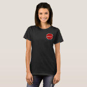 Arabisch Iraans stopverkeersbord (Perzisch script) T-shirt (Voorkant volledig)