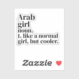Arabisch Meisje Woordenboek Definitie Grappig Arab Sticker