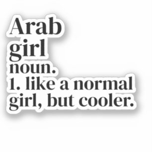 Arabisch Meisje Woordenboek Definitie Grappig Arab Sticker