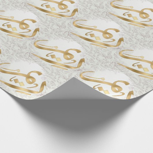 Arabisch Monogram Templet Cadeaupapier (Hoek)