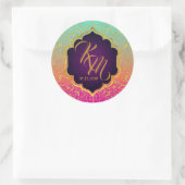 Arabisch Nachten Bollywood Monogram Bruiloft Label (Tas)