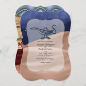 Arabisch nachtthema bruiloft kaart (Voorkant / Achterkant)