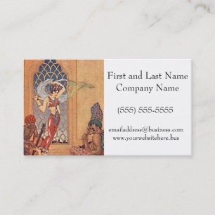 Arabisch Nights Belly Dansende Girl met handschoen Visitekaartje