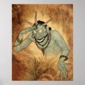 Arabisch Nights Genie van Edmund Dulac Poster (Voorkant)