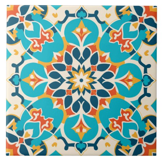 Arabisch ontwerp gestileerde thema tegeltje (Voorkant)