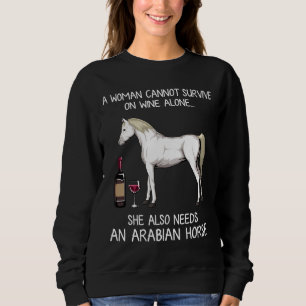 Arabisch Paard en Wijn Paard Ingepast Trui