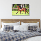 Arabisch paard met vlucht 2 canvas afdruk (Insitu (Slaapkamer))