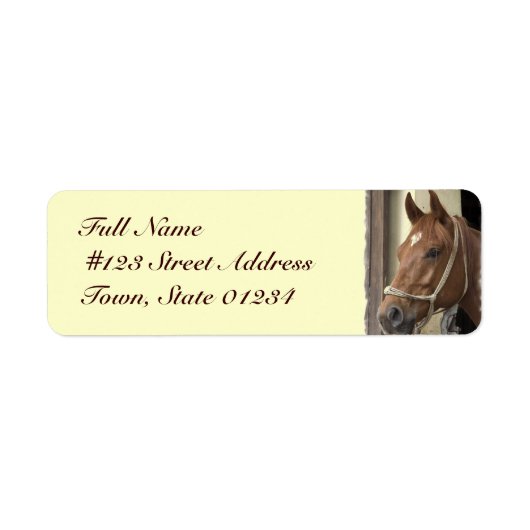 Arabisch Paard retour adreslabel Etiket (Voorkant)