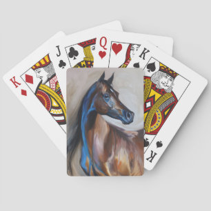 Arabisch paardenschilderij pokerkaarten