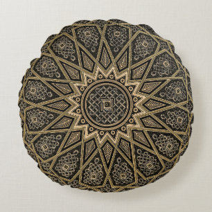 arabisch retro patroon rond kussen