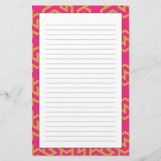 Arabisch Star-vormig patroon Briefpapier (Voorkant)