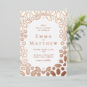 Arabisch Tegel Mediterrane bruiloft Folie Uitnodiging (Staand Voorkant)