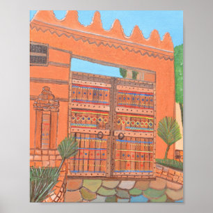 Arabische deur poster