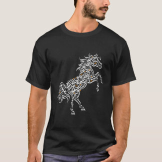 Arabische kalligrafie Arabische paard Al-Mutanabbi T-shirt