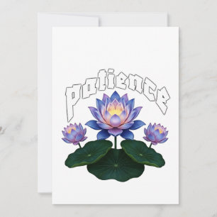 Arabische kalligrafie Sabr Geduld - Zen Lotus Bloe Kaart