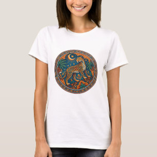 Arabische Luipaard Mandala Exotische Woestijn Kuns T-shirt