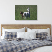 Arabische Mare & Foal Canvas Afdruk (Insitu (Slaapkamer))