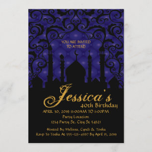 Arabische Nacht, 40e verjaardag Uitnodigingen