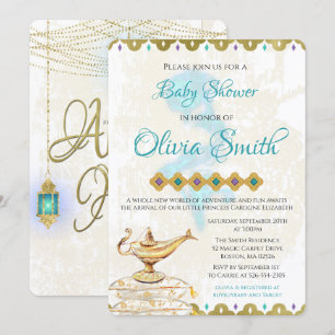 Arabische Nacht Marokkaans Baby shower Kaart