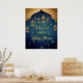 Arabische nachten Baby shower gepersonaliseerd Poster (Keuken)