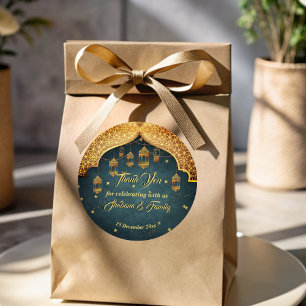 Arabische nachten Mehndi Henna feest favor Ronde Sticker