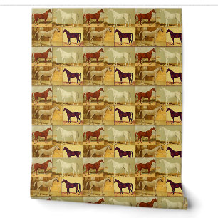 Arabische paarden - collage Behang