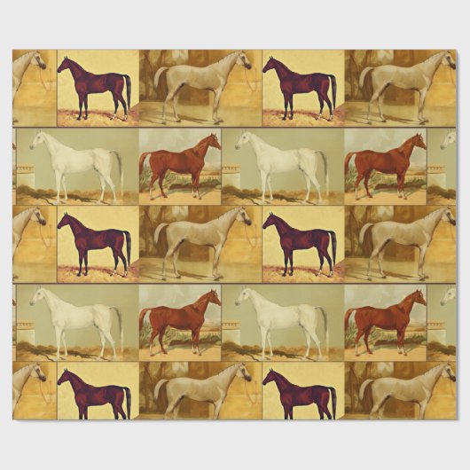 Arabische paarden - collage Cadeaupapier (Vlak)