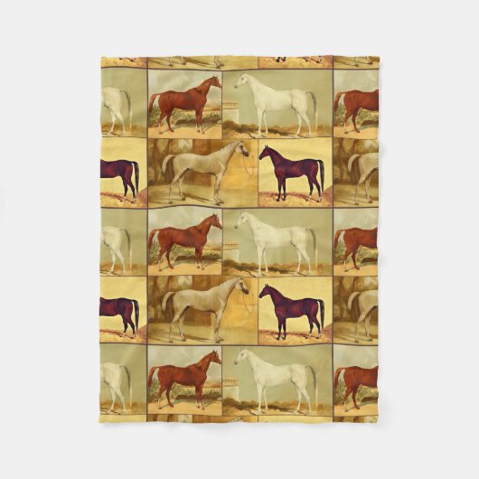  Arabische paarden - collage Fleece Deken (Voorkant)
