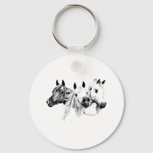 Arabische paarden sleutelhanger