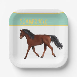 Arabische Paardenpicknick Papieren Bordje