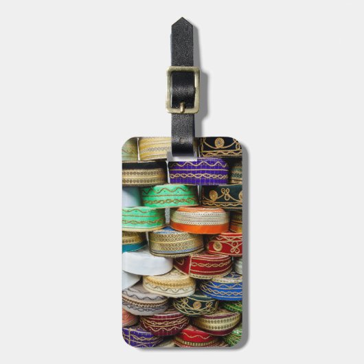Arabische Petten op de markt Bagagelabel (Voorkant verticaal)