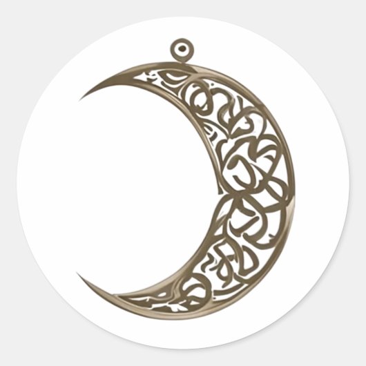 Arabische stijl ronde sticker (Voorkant)