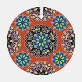 Arabische tegel,  patchwork patroon. glas ornament (Achterkant)