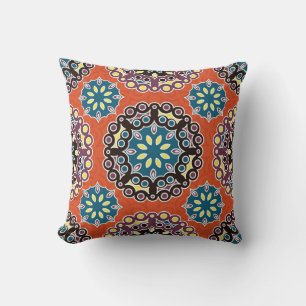 Arabische tegel, patchwork patroon. kussen
