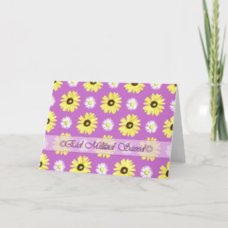 Arabische Verjaardag Daisies op Orchidee Kaart
