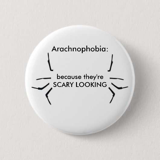 Arachofobie Ronde Button 5,7 Cm (Voorkant)