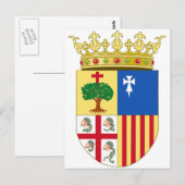 Aragon Coat of Arms (Spanje) Briefkaart (Voorkant / Achterkant)