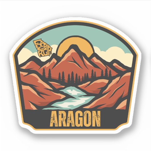 Aragon, Georgia Sticker (Voorkant)