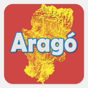 Aragon Vierkante Sticker