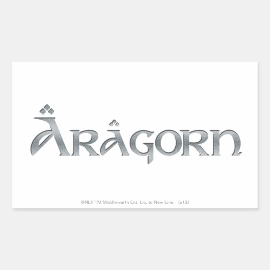 Aragorn logo rechthoekige sticker (Voorkant)